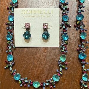 Sorrelli Blue and Pink Crystal Set